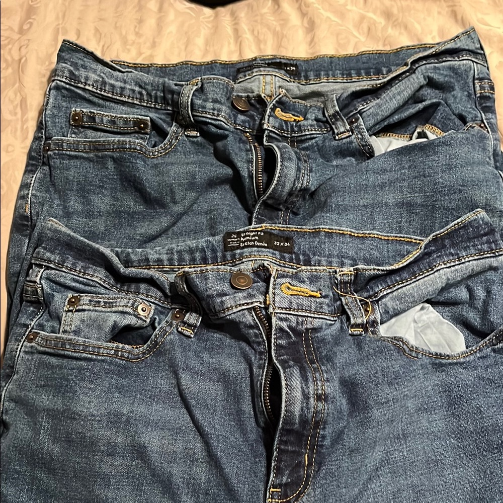 2 Men's Blue Jeans 32x34 Members Mark brand
